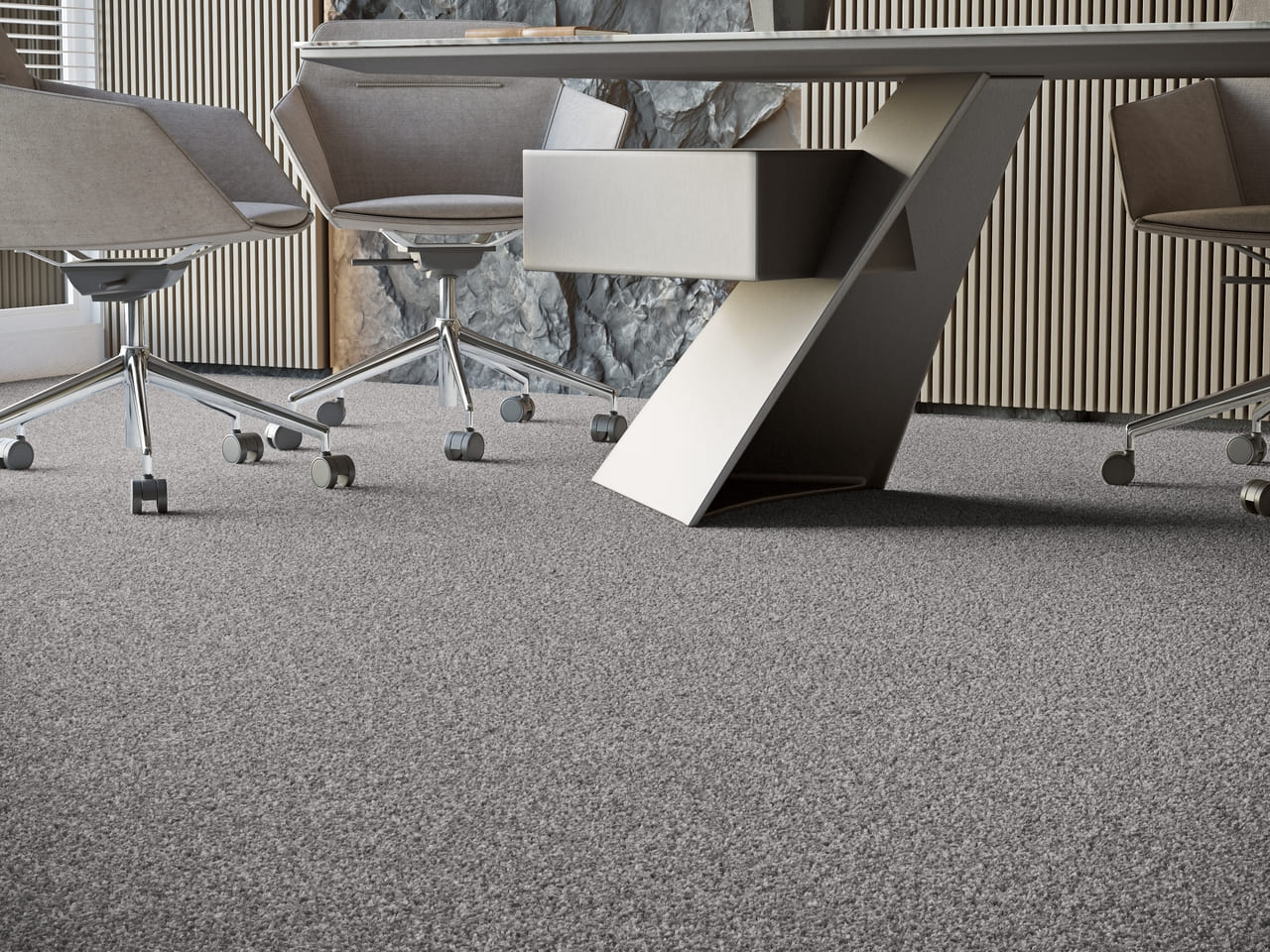 Ковровая плитка Bonkeel Pandora Grey 500×500×10 фото в интерьере